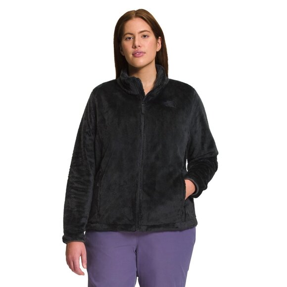 THE NORTH FACE Womens Large Black Osito 1/4 Zip Fleece Pullover Jacket Pocket - Picture 1 of 2